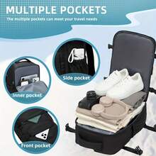 真空压缩背包男士大容量多功能背包户外旅行收纳袋真空商务旅行包 - 彩色 - 查看 6