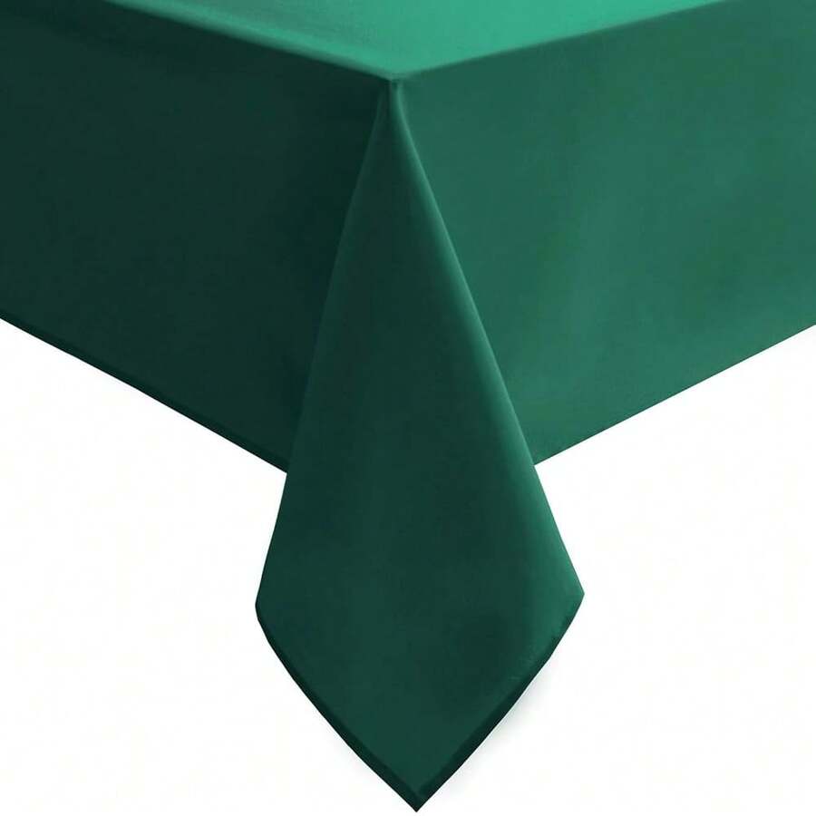Square Tablecloth - Waterproof Washable Polyester Table Cloth For Dining Room Birthday Party, Emerald Green, 54 X 54 Inch{"Size_name":"54\"X54\"(Square)","Color_name":"EmeraldGreen"} - Multicolor12 - View 1