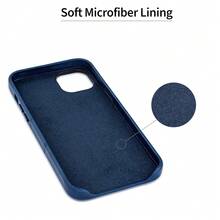 Card Case For  14 Plus With Built-In Metal Plate For Magnetic Mounting & 2 Pockets: Exec M2 Premium Synthetic Leather Wallet Case ( 14 Plus, Navy){"Size_name":"14Plus","Color_name":"Navy"} - Multicolor8 - View 7