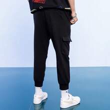 Pantalones de chándal sueltos con cordón de ajuste de Puma, unisex, 534121-01 - Negro - Ver 2