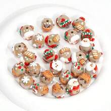 5 قطع خرز أكريليك مطلي باليد بمقاس 16 مم لصنع أساور DIY، مواد مجوهرات يدوية، مناسبة للهدايا وصناعة المجوهرات