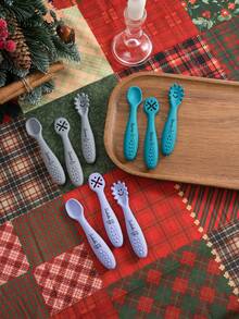 3pcs Personalized Customized Name And Pattern Silicone Baby Spoon Utensils, Children's Tableware, Customized Baby Feeding Accessories - Multicolor 1 - View 6