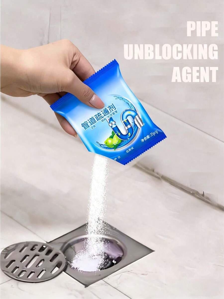 Powerful Drain Cleaner, Pipe Unclogging Agent, Drain Clog Remover, Fast Drain Cleaning Tool, Kitchen And Bathroom Pipe Cleaner, Powerful Sink And Drain Cleaning Powder, Drain Clog Remover, Powerful Drain Cleaner Powder, Kitchen And Bathroom Pipe Cleaner, Sink And Drain Unclogger, Drain Clog Remover