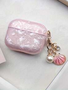 Pink Shell Pattern Compatible With Apple Pro 3 Protective Case, Pro 2 Earphone Protective Shell, 4 Earphone Case