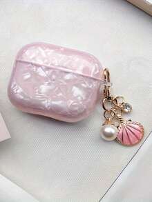 Pink Shell Pattern Compatible With Apple Pro 3 Protective Case, Pro 2 Earphone Protective Shell, 4 Earphone Case
