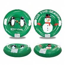 1 قطعة زلاجة ثلج قابلة للنفخ من البي في سي، مقاومة للانقلاب، سميكة، مقاومة للبرد، زلاجة ثلج للبالغين للاستخدام الخارجي، لعبة شتوية