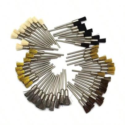 10 buc perie de lustruit în formă de stilou, asociată cu tijă de 2,35 mm, instrument de lustruit bijuterii, perie de șlefuit bijuterii în formă de stilou, potrivită pentru instrumente rotative