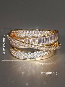 1 PC Charm Cubic Zirconia Ring For Women For Wedding Valentine's Day Gift Jewelry - 1# - View 10