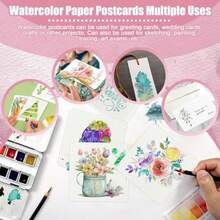 Watercolor Paper 100 Pcs Watercolor Paper Pad Watercolor Paper Bulk For Students Adults Artists Sketch Painting 3.9 X 3.9 Inch