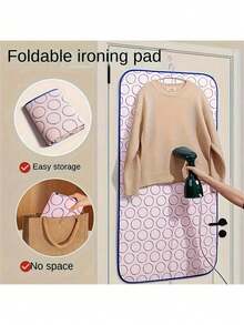 1pc Compact 6-Layer Ironing Mat With Hanging Design, High Temp And Moisture Resistant, Foldable For Travel And Home Use, No Electricity Needed