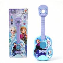 1pc Disney Frozen Classic Guitar Musical Instrument With Strings Learning Educational Toy, Fun Ukulele Musical Instrument Children's Guitar Toy, Suitable For Kids School Games Education Christmas Birthday Gift - Multicolor - View 11