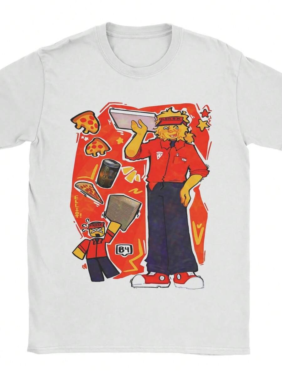 Vintage Forsakens ELLIOT T-Shirt Men's O-Neck Short Sleeve Tops Cotton Summer Tops. - Trắng 5 - Xem 1