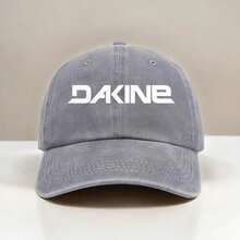 DAKINE Unisex Breathable Baseball Cap - Black Washed Textured Fabric With Bold White Print, Adjustable Fit, Suitable For Outdoor Leisure, Fishing, And Sun Protection - xám - Xem 3