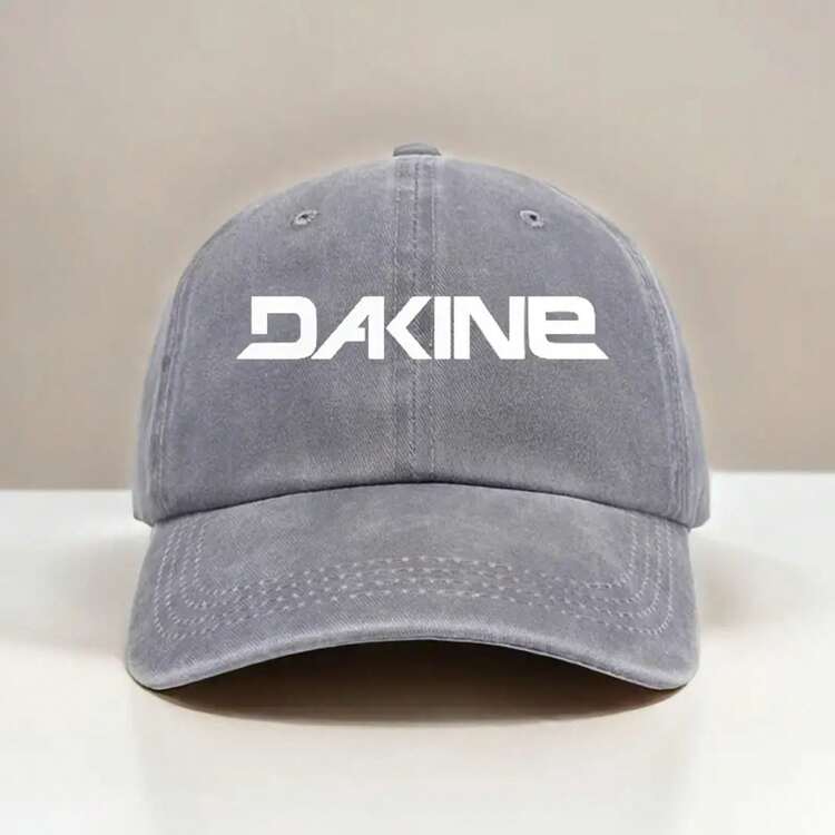 DAKINE Unisex Breathable Baseball Cap - Black Washed Textured Fabric With Bold White Print, Adjustable Fit, Suitable For Outdoor Leisure, Fishing, And Sun Protection - xám - Xem 3