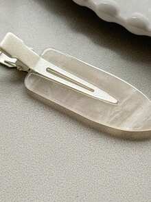 1pc Sweet Young Girl Iridescent Mermaid Girl With Invisible Hair Clip - Simple And Cute Hair Accessory, Claw Clips - Multicolor - View 15