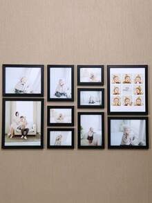 10 قطع إطار صور بطراز صيني بسيط للتعليق على الحائط، إطار تذكاري لنمو الأطفال، عرض ألبوم الصور في غرفة المعيشة