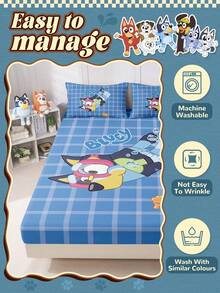 Bluey Ga trải giường in hình hoạt hình , Bộ đồ giường , Tấm bảo vệ nệm, Ga phủ giường, Ga bọc nệm, Vải dệt gia dụng thoải mái, Ga bọc nệm tông màu mát mẻ, Tấm bảo vệ nệm thoáng khí chống xù lông, Mềm mại và thân thiện với da, Ga phủ giường họa tiết hoạt hình, Trang trí nhà cửa - Nhiều màu - Xem 8