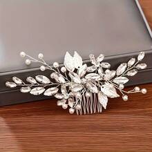 1pc Casual Elegant ABS Plastic Hair Comb, Suitable For Party, Wedding, Bride, All Seasons