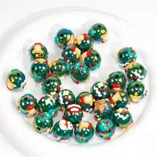 5 قطع خرز أكريليك مطلي باليد بمقاس 16 مم لصنع أساور DIY، مواد مجوهرات يدوية، مناسبة للهدايا وصناعة المجوهرات