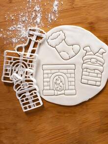 Molde de sello de Papá Noel, herramienta de estampado de bolas de nieve, molde de sello de muñeco de nieve de dibujos animados para decoraciones navideñas, regalos navideños, suministros para fiestas navideñas, pijamas navideños - Multicolor - Ver 11