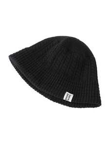 1pc Unisex Textured Knit Fisherman Beanie, Fashion Versatile, Flattering, Comfortable Fabric, Suitable For Casual, Travel, Hiking, Cycling, Dating And Various Occasions