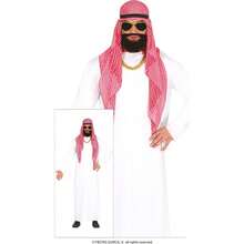 Fiestas Guirca Millionaire Sheik Costume For Adults, Exotic Character And Bet Costume For Themed Parties And Celebrations, Includes Pants, Hat, And Realistic Accessories, Ideal For Events And Arab-Style Costume Parties - Multicolor - View 1