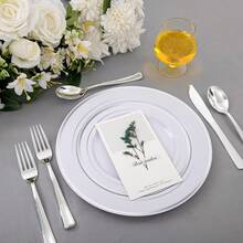 50/25/12 piezas Juego de cubiertos plateados: Cuchillo/Tenedor/Cuchara, Tenedor y Cuchara de ensalada, Cuchara de postre, Cuchara para pasta, Utensilios de servir, Cubertería de cocina, Juego de vajilla, Adecuado para bodas, fiestas de cumpleaños, reuniones familiares, útiles escolares, fiestas escolares, restaurantes, cocinas, cenas de Navidad, eventos de trabajo en equipo al aire libre, también es un gran regalo para familiares, amigos y mayores.