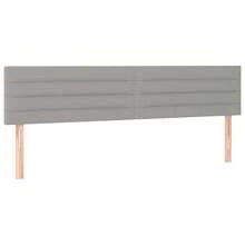 Kopfteil Hellgrau 180x5x78/88 cm Stoff