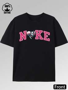 Scream Movie Graphic Tee In Combed Cotton, Regular Fit, Minimalist, Comfortable And Comfortable For All Day Wear. - màu đen - Xem 1