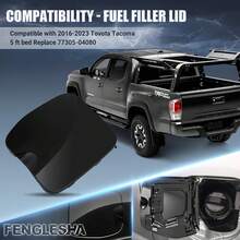Fuel Filler Lid Fuel Gas Door Cover Compatible With 2016-2023 Tacoma 5 Ft Bed Replace 77305-04080