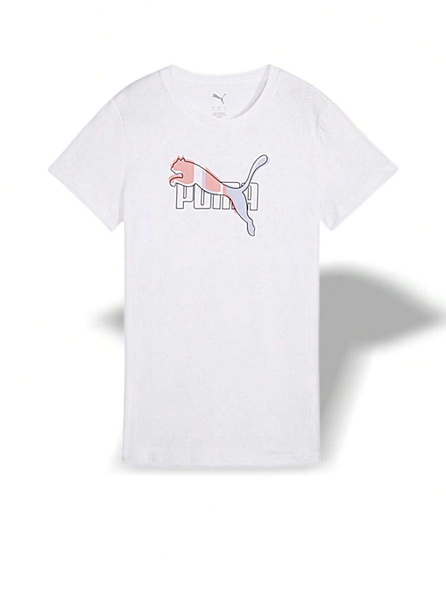 Puma 女士运动T恤 透气吸汗速干舒适柔软弹力logo多功能健身瑜伽日常训练外出 白色 68499102 - 白色 - 查看 1