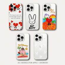 Funda transparente para teléfono Maluma "Yo Perreo Sola" compatible con iPhone 16/15/11/13/14 Pro Max Plus/X/Xr/Xs Max/12mini - Funda clara compatible con 17 Case, 17 Pro Case, 17 Pro Max Case - Z7 - Ver 1