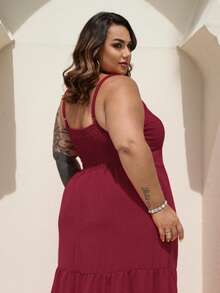 VESTIDO LONGO PLUS SIZE LOOK CURVE FESTA VERÃO TECIDO LEVE DECOTE ALÇA REGULAVEL 46 A 52