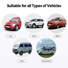 太陽能 TPMS 胎壓監控系統，僅接收器，汽車胎壓警報監控系統，汽車警報系統，胎壓感測器套件，自動警報，即時胎壓追蹤 - 黑色 - 查看 6