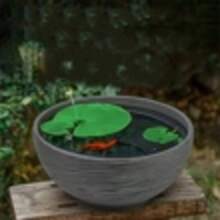 2片10厘米/3.93英寸人造睡莲叶，逼真塑料池塘植物装饰，水景仿真漂浮水生植物 - A - 查看 4