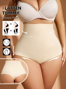 Mutandine modellanti a vita alta taglie forti per donna, con pannello appiattente per la pancia, per comfort quotidiano