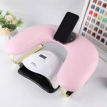 美甲手枕带手机支架、美甲扶手和手机支架，配有可调节手机夹，双手美甲桌，适用于家庭和美甲沙龙 - 彩色 - 查看 9