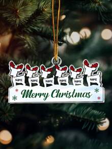 Personalisierte Rentier Weihnachtsornament Familie Benutzerdefiniert 3 bis 6 Namen Dekoration Festliche Feiertags-Baum Hängende Erinnerungsstück Geschenk Einzigartig 2025 Dekor für Familien Kinder Paare Freunde Benutzerdefinierter Name Weihnachtsgeschenk Strumpf Stuffer Neues Zuhause Feiertags Feier Ornament, Personalisierte Familien Ornament, Benutzerdefinierter Name Weihnachtsornament