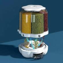 NetHong Sealed Food Container Grain Box Grain Dispenser Rice Tank, Home Decor, Party & Christmas Storage - trắng - Xem 3