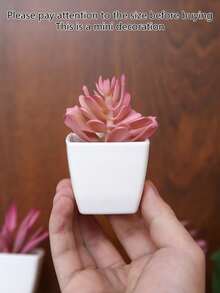 1pc/3pcs Plastic Artificial Mini Plant Potted Decor, Modern Fake Plant Ornament, Suitable For Home, Living Room, Bookshelf, Wedding, Valentine's Day, Party