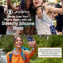 - Correa para telfono celular, correa de telfono antirrobo, soporte para telfono con cuello en carterista, cordn de silicona para telfono - Lavanda - Ver 4