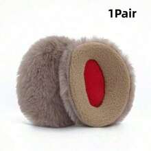 1 对/2 对纯色耳暖器、耳带、耳套、男女户外寒冷天气配件，秋冬必备