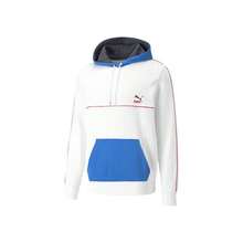 Puma 男女通用运动衫，中性版型，春秋季训练运动服，学生套头衫 534158 - 白藍 - 查看 2