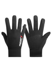 1 Pair Summer/Autumn Breathable Mesh Gloves - Smooth Elastic, Thickened Design, Unisex For Kids & Adults, Five-Finger, Ribbed Cuffs, Perforated Grip, Suitable For Skiing, Cycling And Outdoor Sports (Mixed Colors), Fashionable Youth Accessories, Children Sports Gloves - Multicolor - View 6