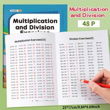 48 páginas de multiplicación y división de nueve nueves, cuaderno de aritmética, mejora de habilidades de cálculo, libro de matemáticas manuscrito, rompecabezas educativo, herramientas de aprendizaje de matemáticas, útiles escolares y regalo de Navidad, actividad en el aula, plan de estudios para la educación en el hogar, cuaderno interactivo, contenido educativo, impresión clara, libro de cálculo, cuaderno de matemáticas, padres, educación en el hogar