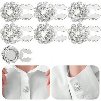 1/2pcs Button Covers Rhinestone Covers Sewing Button Crystal Clip On Jewelry Women Men For Sewing DIY Craft Decor Embellishment Jewelry Clip Crystal Button For Crafting DIY Clothing