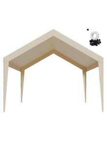12x20 Ft UV-Resistant Carport Canopy Cover - Frame Not Included - Beige1 - View 1