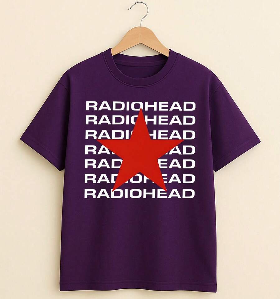 T-Shirt Rock Band International Music Unisex Male Female 100% Cotton Premium Top Streetwear Launch Immediate Shipping Various Colors!! Plus Size - 紫色 - 查看 1