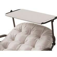 YCZ Grau/Beiger Rattanschaukelstuhl mit Sonnendach und klappbarem Fußhocker – ideal für Garten, Terrasse und Wohnzimmer