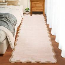 Kitchen Modern Simple Home Decor Area Rug Thin Low Pile Washable Carpet Soft Non Shedding Bordered Floorcover Easy To Clean Non Slip Entrance Runner Rug Stain Resistant Printed Mat Throw Rug For Hallway Bathroom Bedroom Dinning Room Laundry Living Room - Màu be - Xem 2